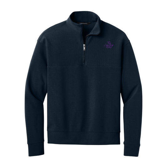 Quarter-Zip Sweatshirt Embroidered with 'The Creative Rebel' Logo