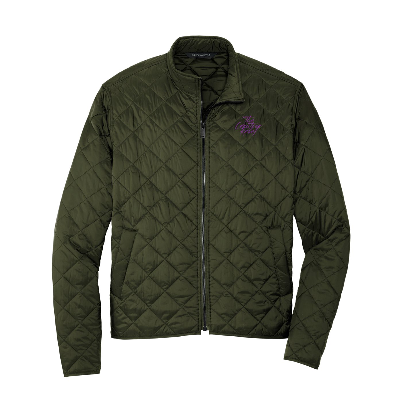 Jacket Company Logo Quilted Full-Zip Embroidered with The Creative Rebel Logo
